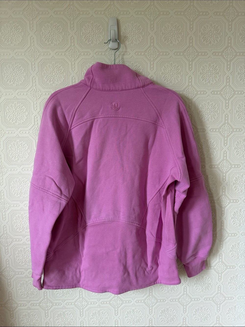 SOLD Lululemon Scuba Oversized Funnel-Neck Half Zip *Long Dahlia Mauve Pink M/L - Picture 6 of 6